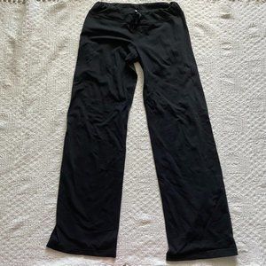 Lululemon Athletica black wide leg yoga pants with pockets size 10 tall